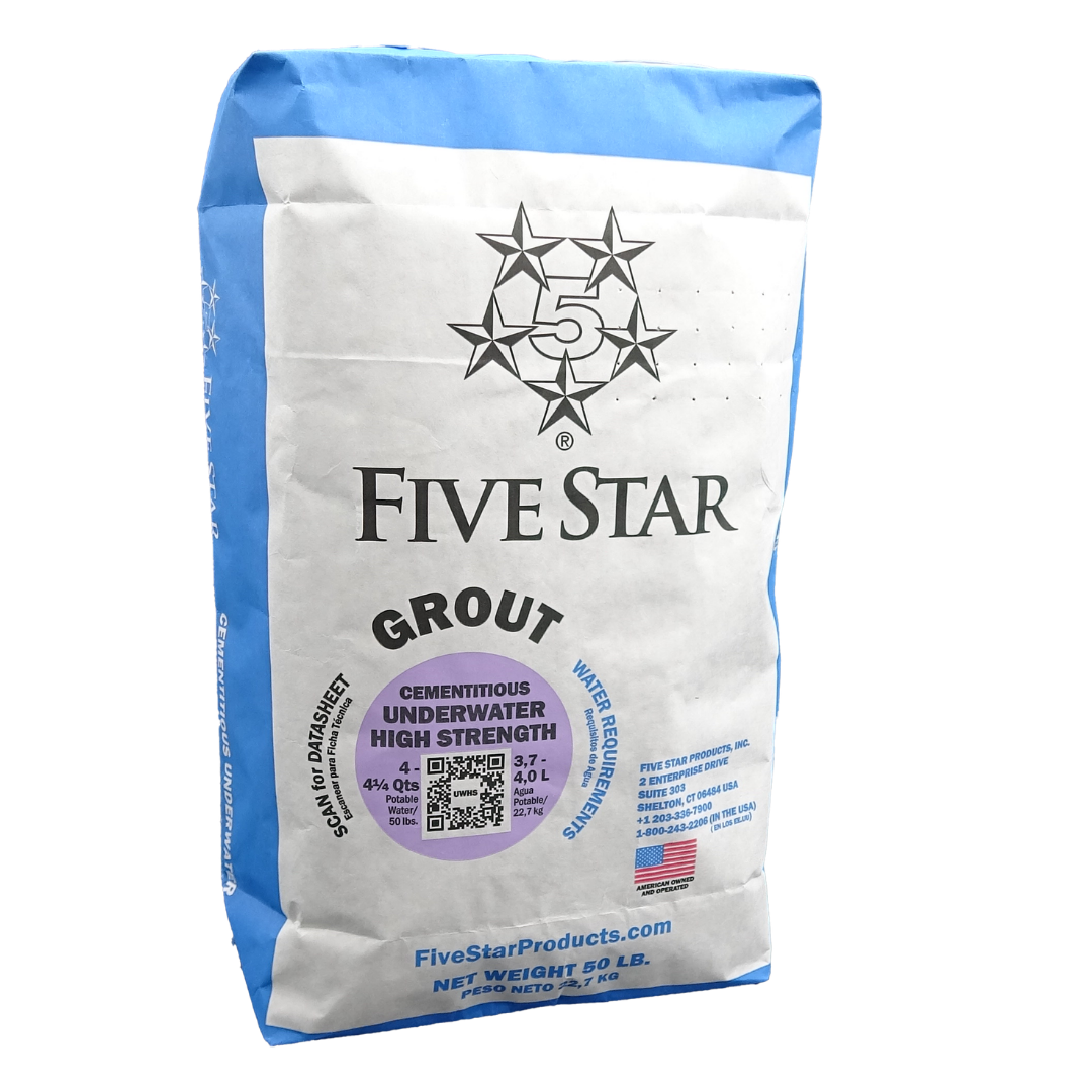 Five Star Cementitious Underwater High-Strength Grout, 50 lb bag