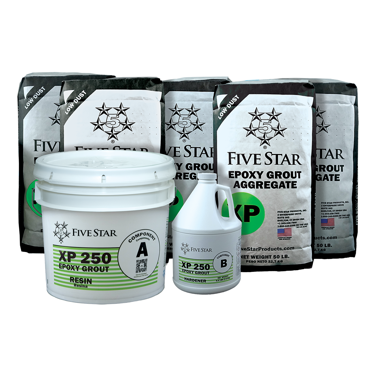 Five Star XP 250 Epoxy Grout, 1.95 CF kit