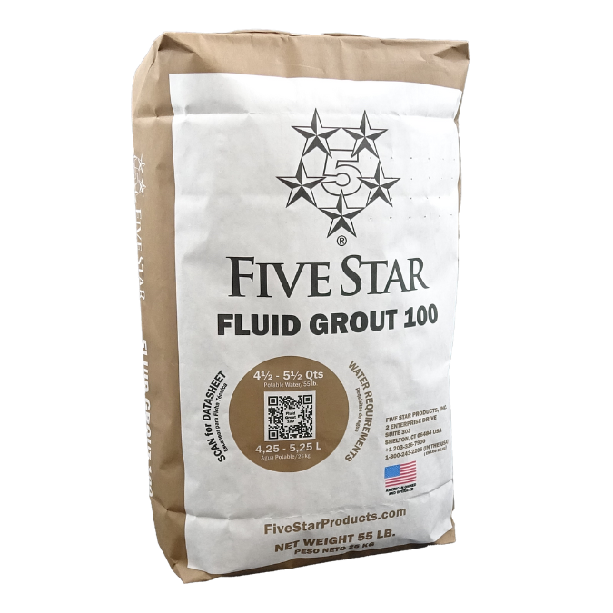 Five Star Fluid Grout 100, 55 lb bag