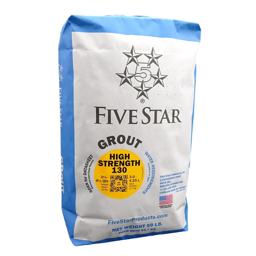 Five Star High Strength 130 Grout, 50 lb bag