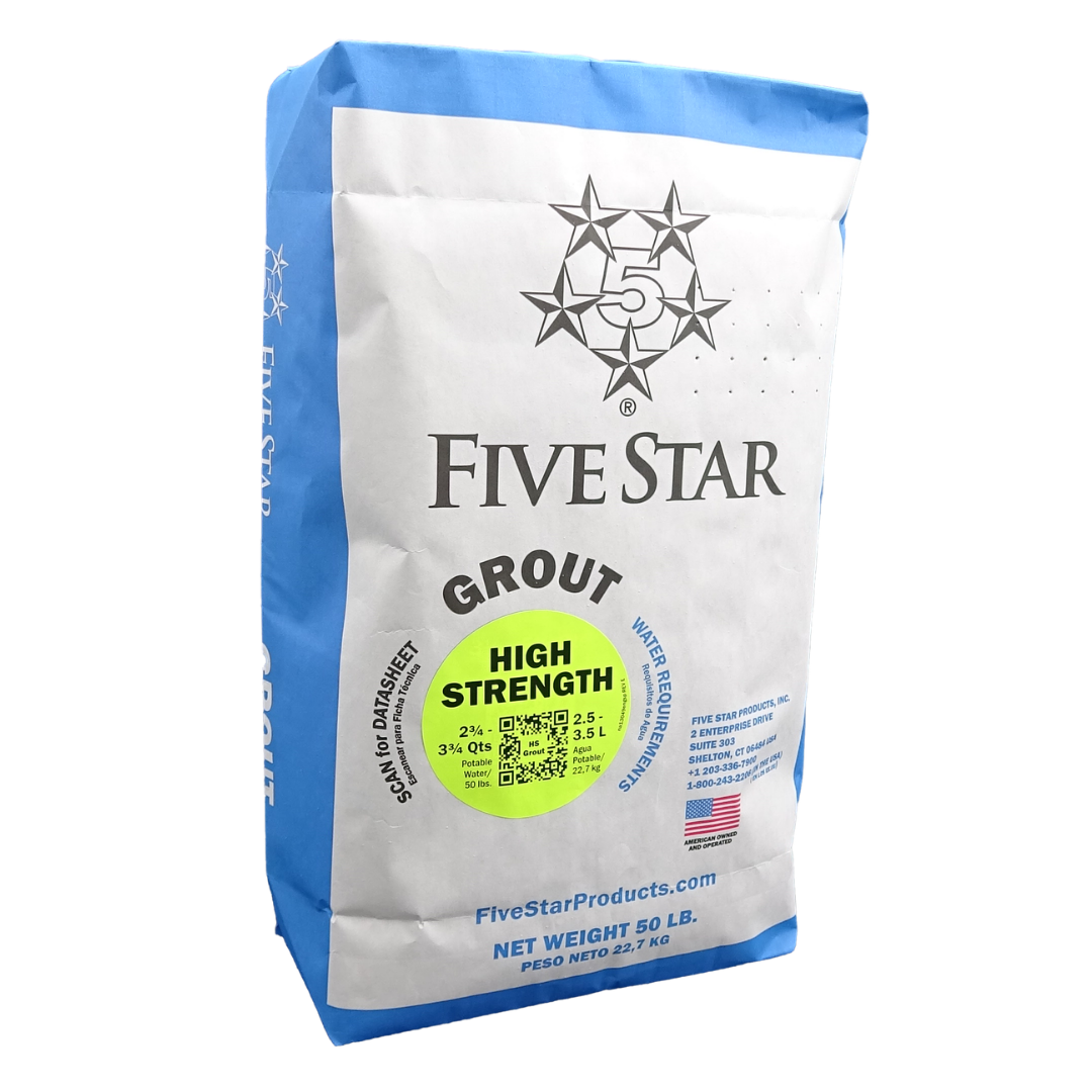 Five Star High Strength Grout, 50 lb bag