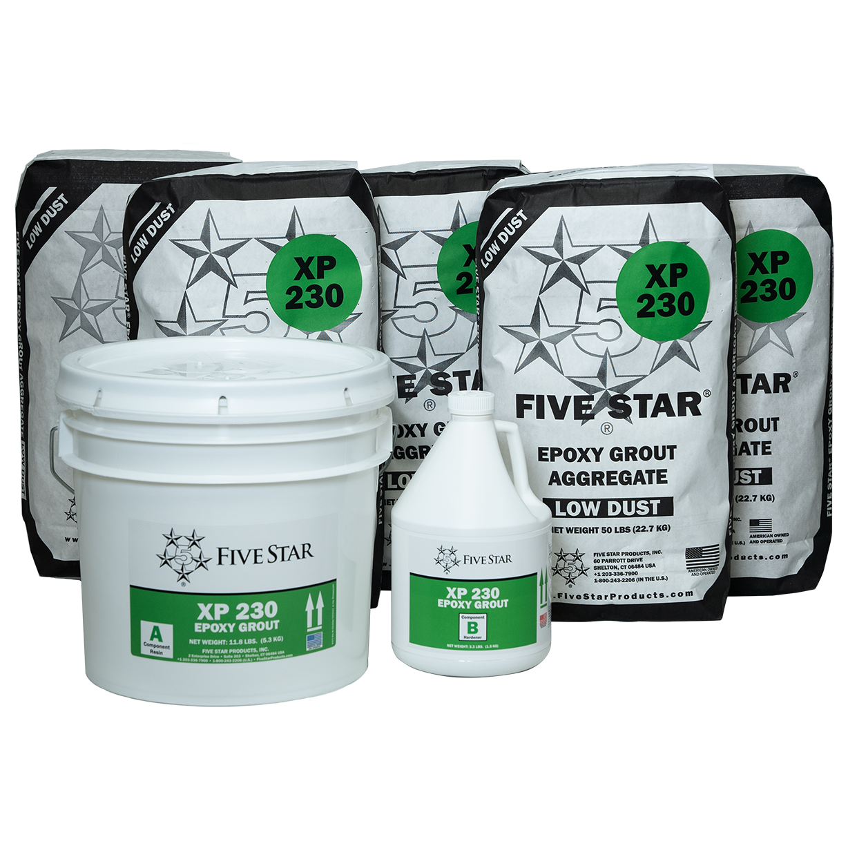 Five Star XP 230 Epoxy Grout, 1.95 CF kit