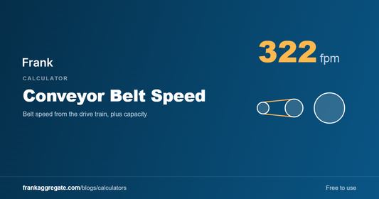 Conveyor Belt Speed & Capacity Calculator — Frank Aggregate