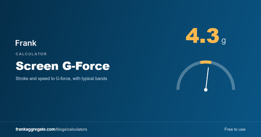 Screen G-Force Calculator — Frank Aggregate