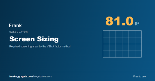 Screen Sizing Calculator — Frank Aggregate