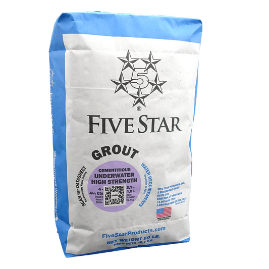 Five Star Cementitious Underwater High-Strength Grout, 50 lb bag