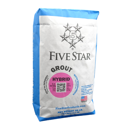 Five Star Hybrid Grout, 45 lb bag