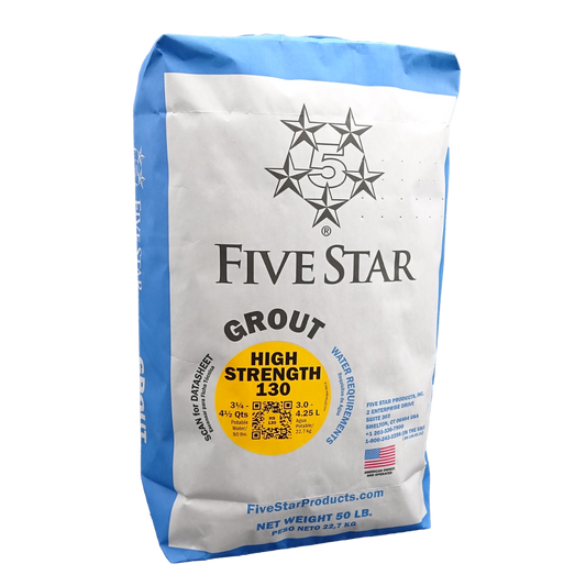 Five Star High Strength 130 Grout, 50 lb bag