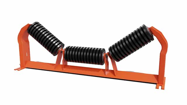 CEMA C 4" Impact Troughing Idler 35°, Rubber Cushion (C4-35EI)