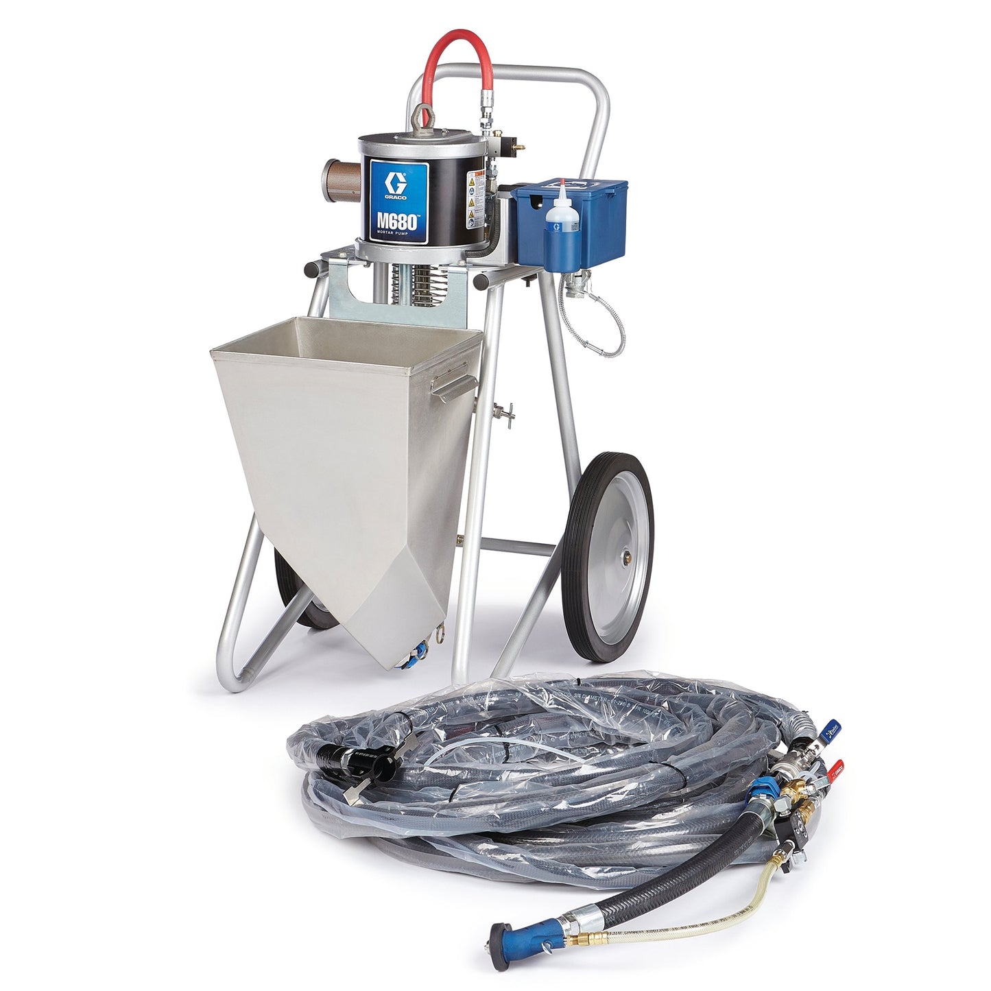 ToughTek M680a Bare Piston Pump System Stainless Steel Hopper 24T836