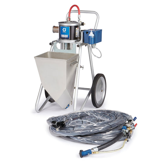 Sistema de bomba de pistón sin revestimiento ToughTek M680a, tolva de acero inoxidable 24T836